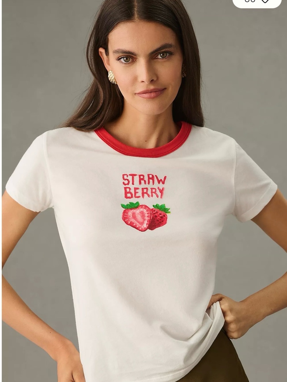 NWT LET LUV STRAWBERRY TEE
